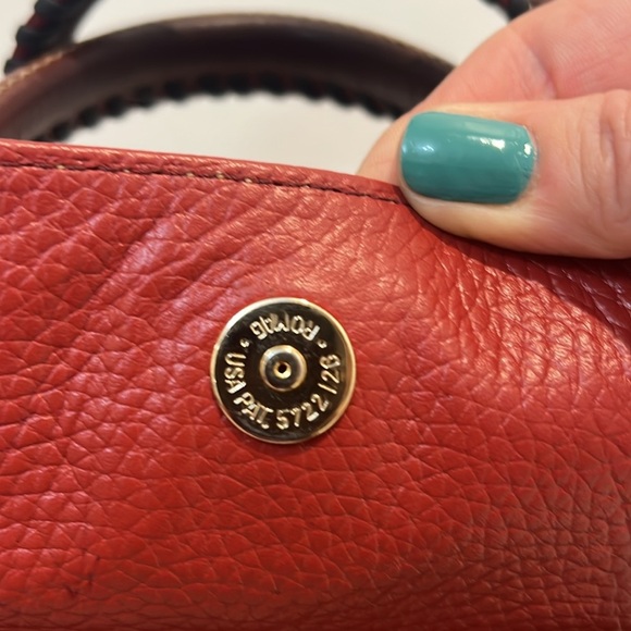 Dooney & Bourke Aubrey terra cotta pebbled Leather Satchel. - Picture 8 of 15